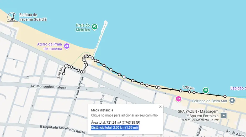 percurso 2,5km